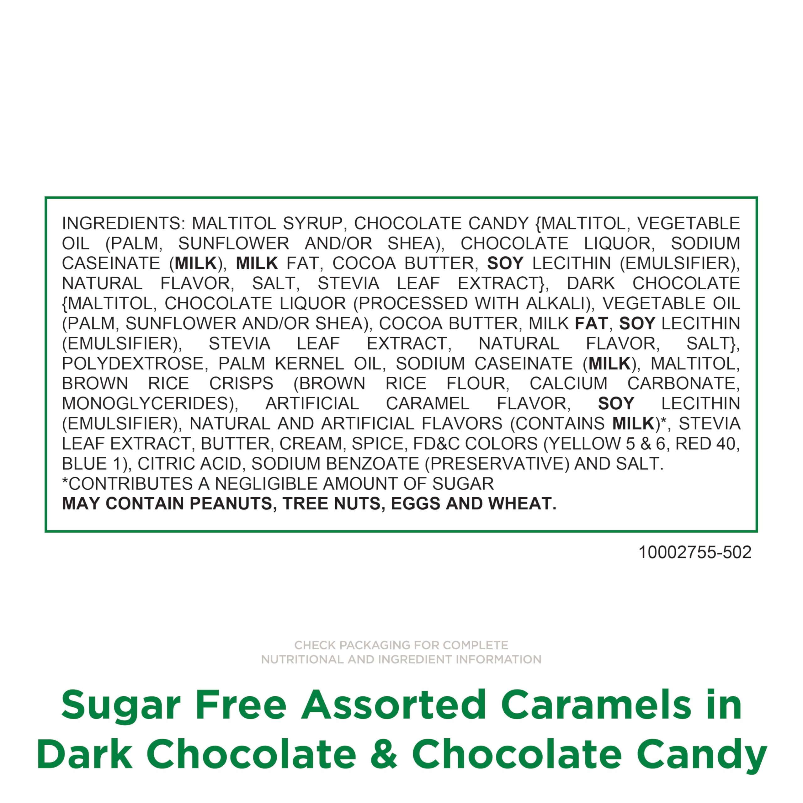 Crispy caramel delights in chocolate by Russell Stover sugarfree