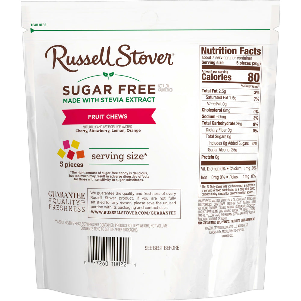 RUSSELL STOVER cherry flavor fruit chew with bold cherry notes