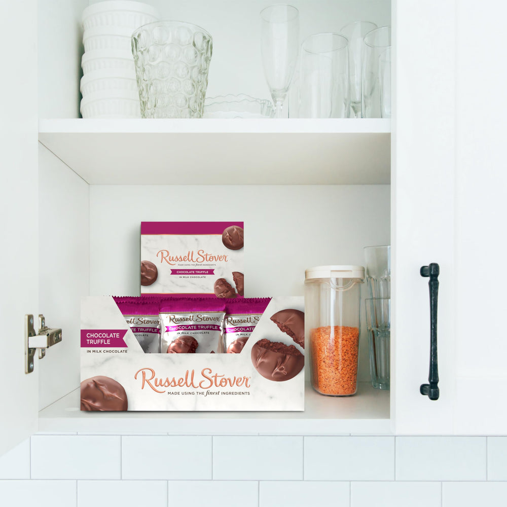 Gift-ready Russell Stover chocolate box on display for celebrations.
