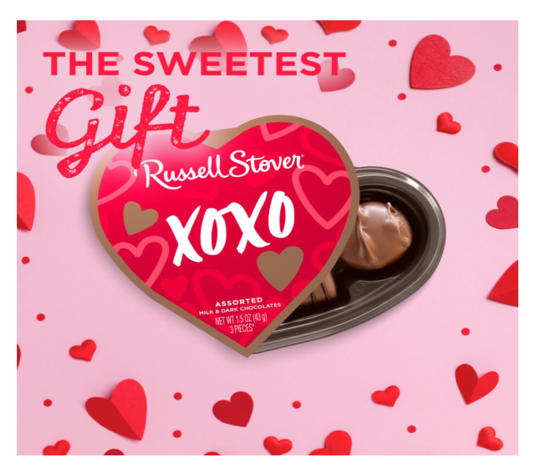 Chocolates arranged in a heart shape ideal for celebrations