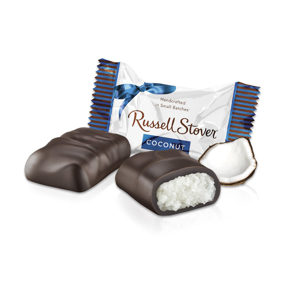 Individually wrapped coconut candies ready for sharing