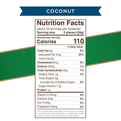Coconut-filled chocolate piece by Russell Stover Sugar-Free, a tasty low-sugar option.