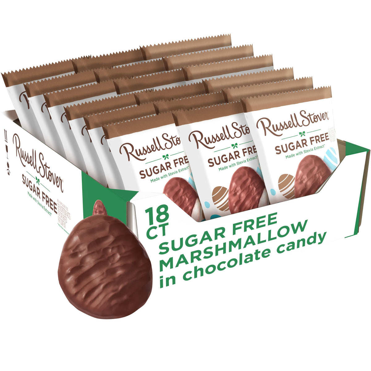 Russell Stover Easter sugar-free marshmallow chocolate egg with fluffy center