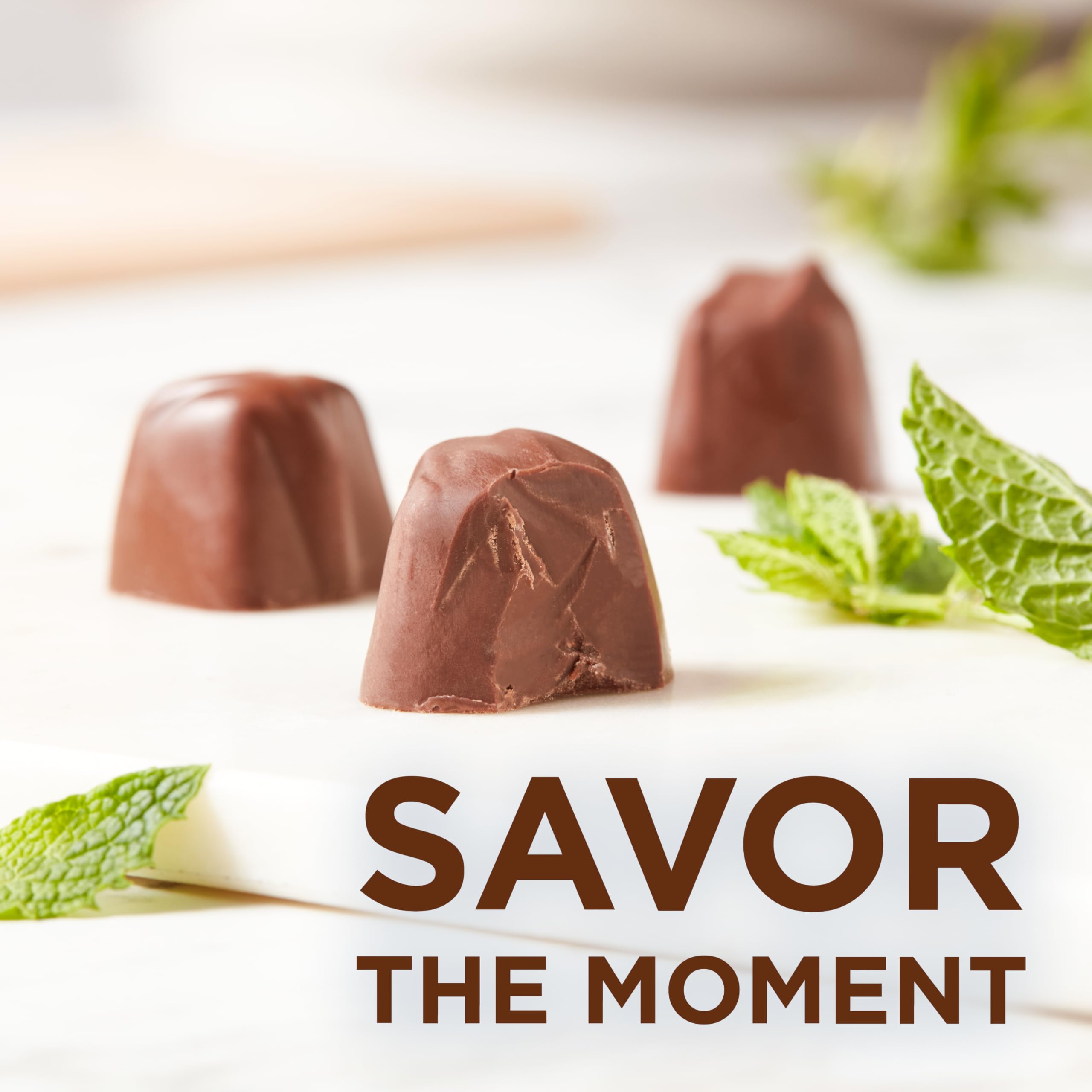 RUSSELL STOVER French Mints serving on plate invites elegant celebrations.
