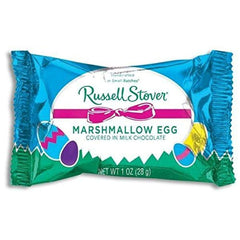 Russell Stover marshmallow egg in milk chocolate, six-pack, ideal for Easter gifting
