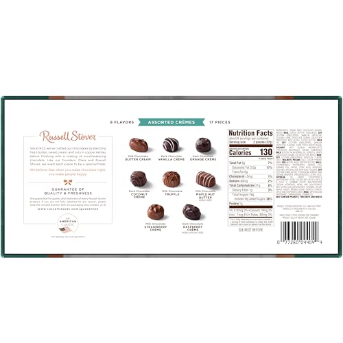 Russell Stover milk chocolate butter cream close-up, creamy texture, great for gifting