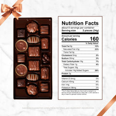 Close-up of Russell Stover milk chocolate caramels.