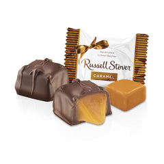 Serving on a platter, Russell Stover Caramels elevate dessert trays.