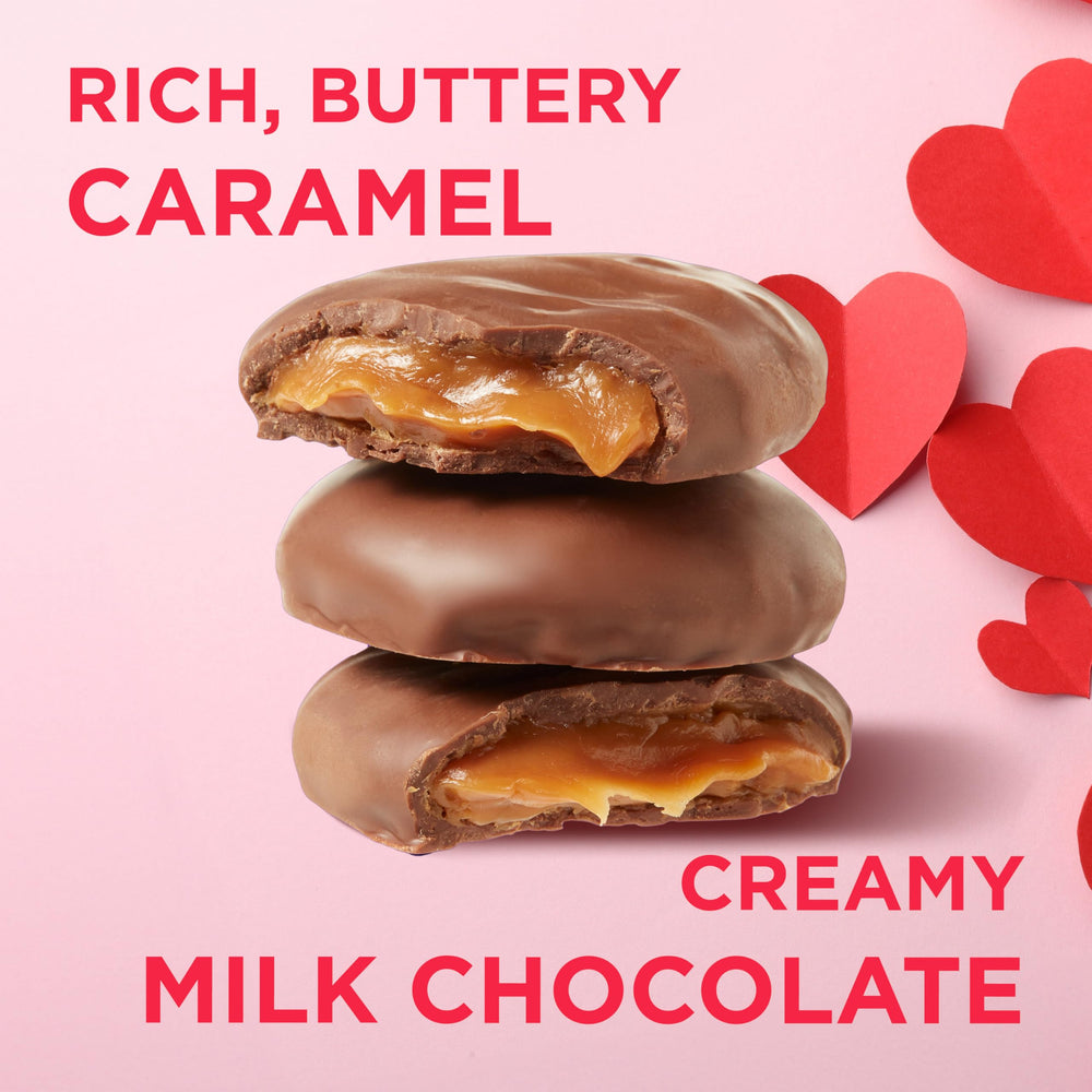 Individually wrapped Russell Stover heart for easy sharing.