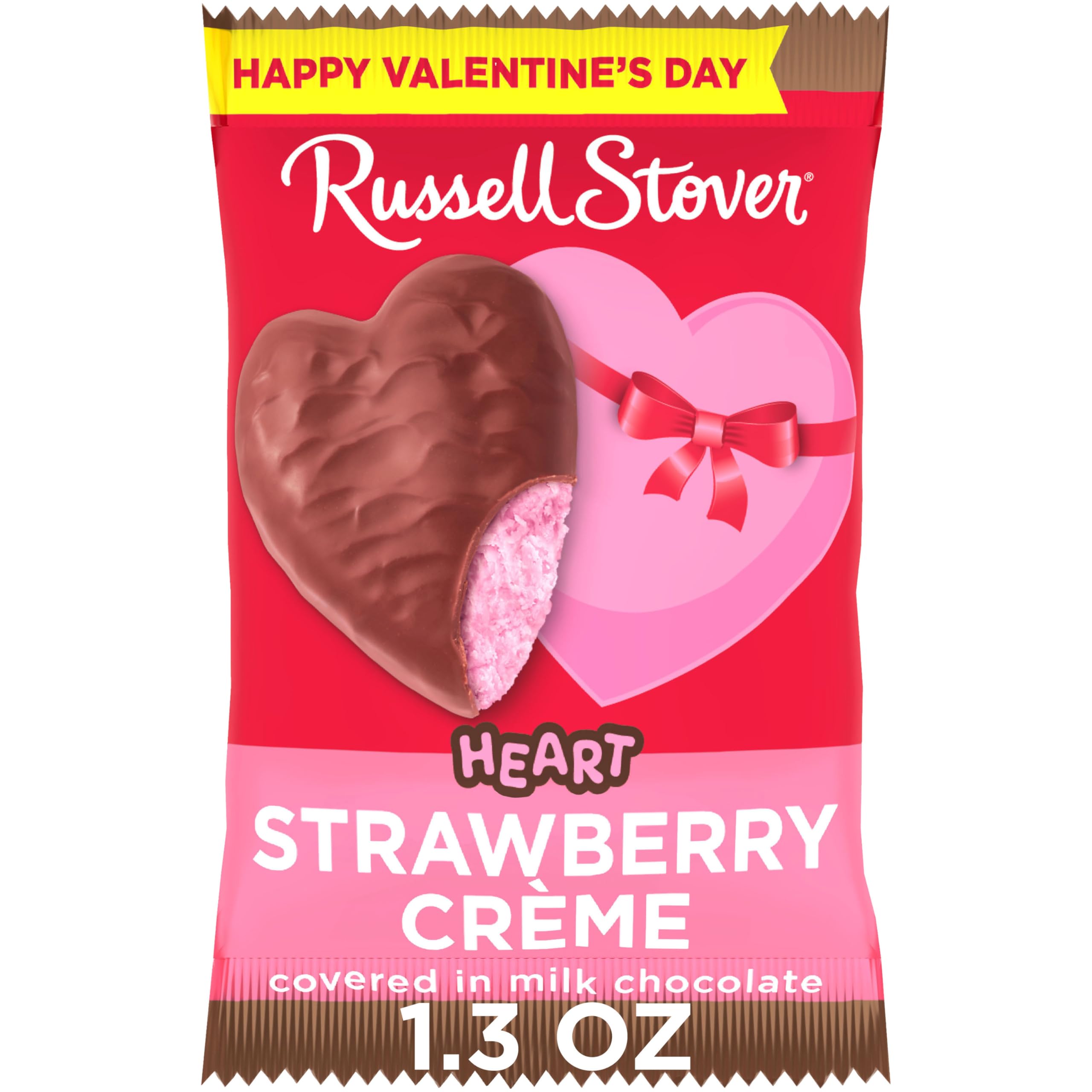 Individually wrapped hearts for easy sharing.
