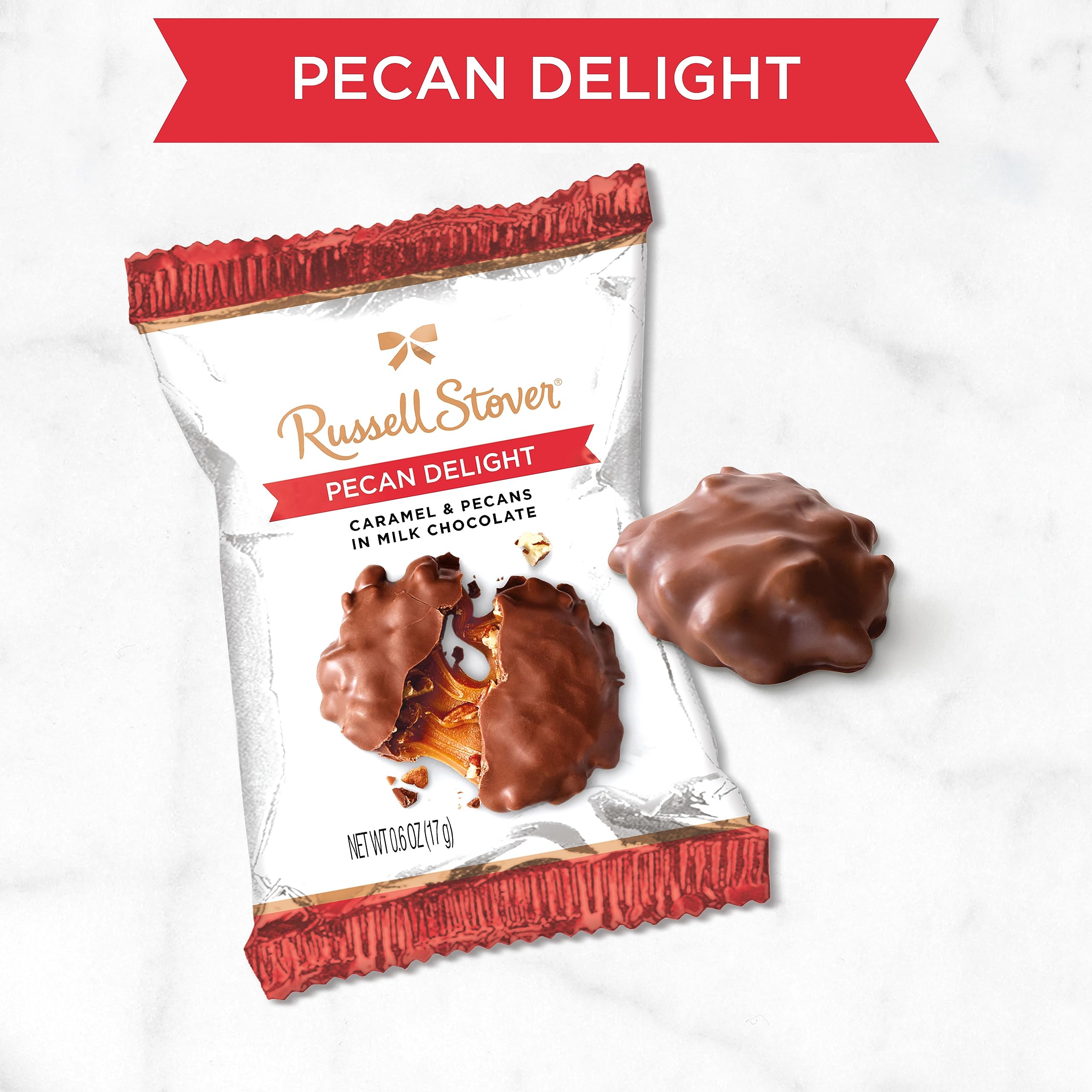 Pack of 36 Russell Stover Pecan Delight pieces ready for gifting