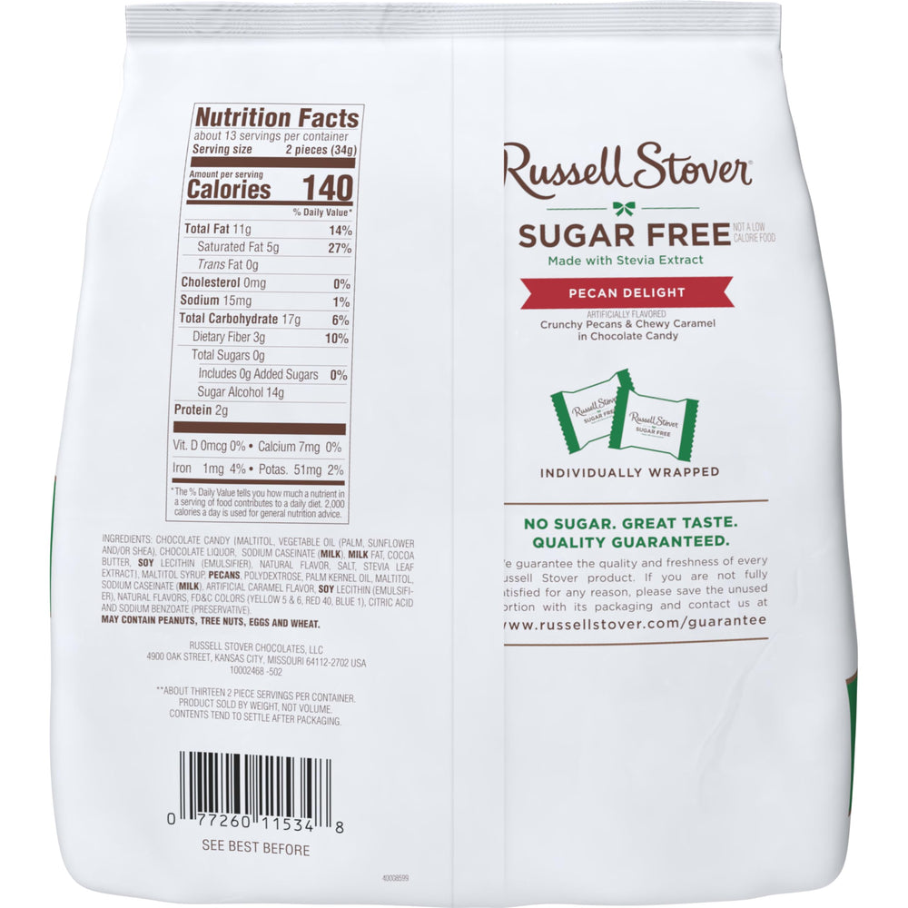 Russell Stover Pecan Delights on a candy bowl, ideal shareable snack.