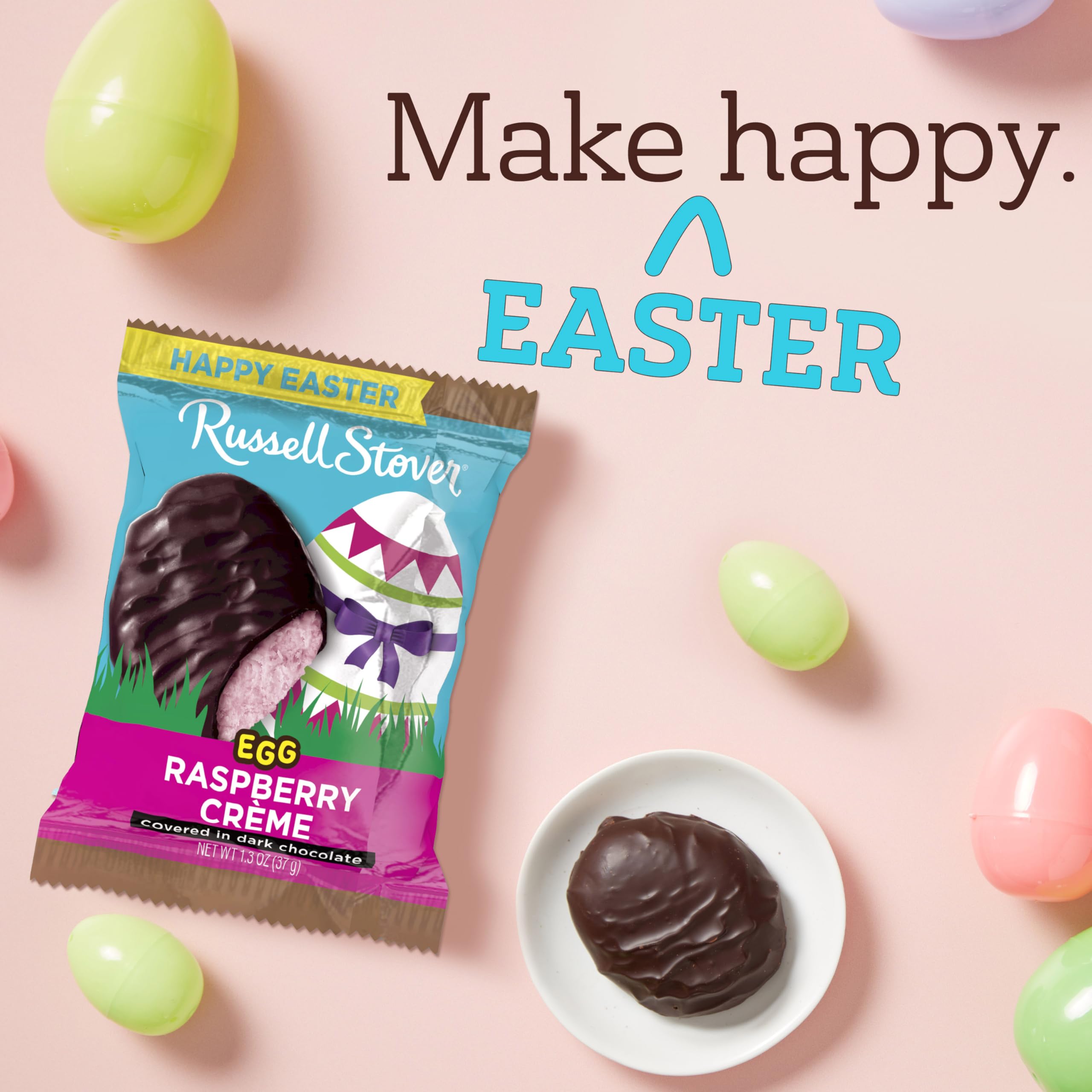Russell Stover Raspberry Crème Egg center detail highlighting filling