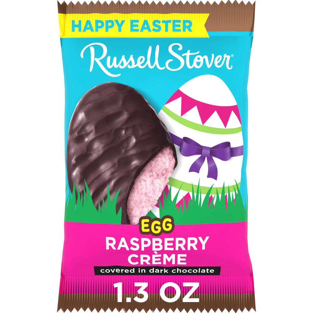 Russell Stover Raspberry Crème Egg on display for celebrations