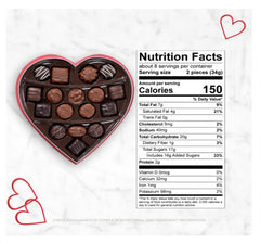 Russell Stover red foil heart packaging adds festive romance for Valentine's Day.