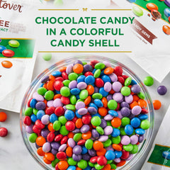 Resealable pouch keeps Russell Stover candies fresh for on-the-go snacking.