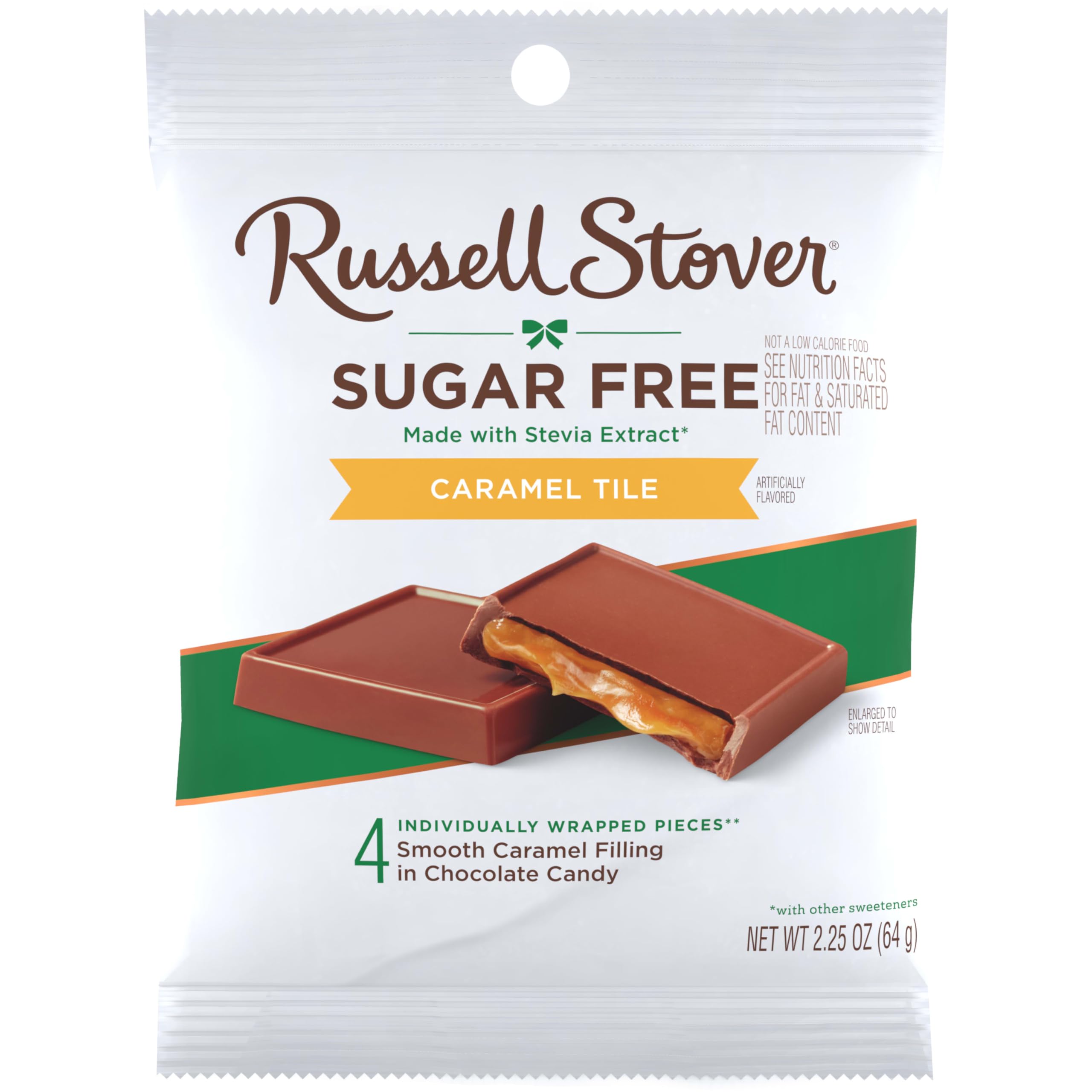 Rich caramel center tucked in chocolate creates a luxurious bite without sugar.