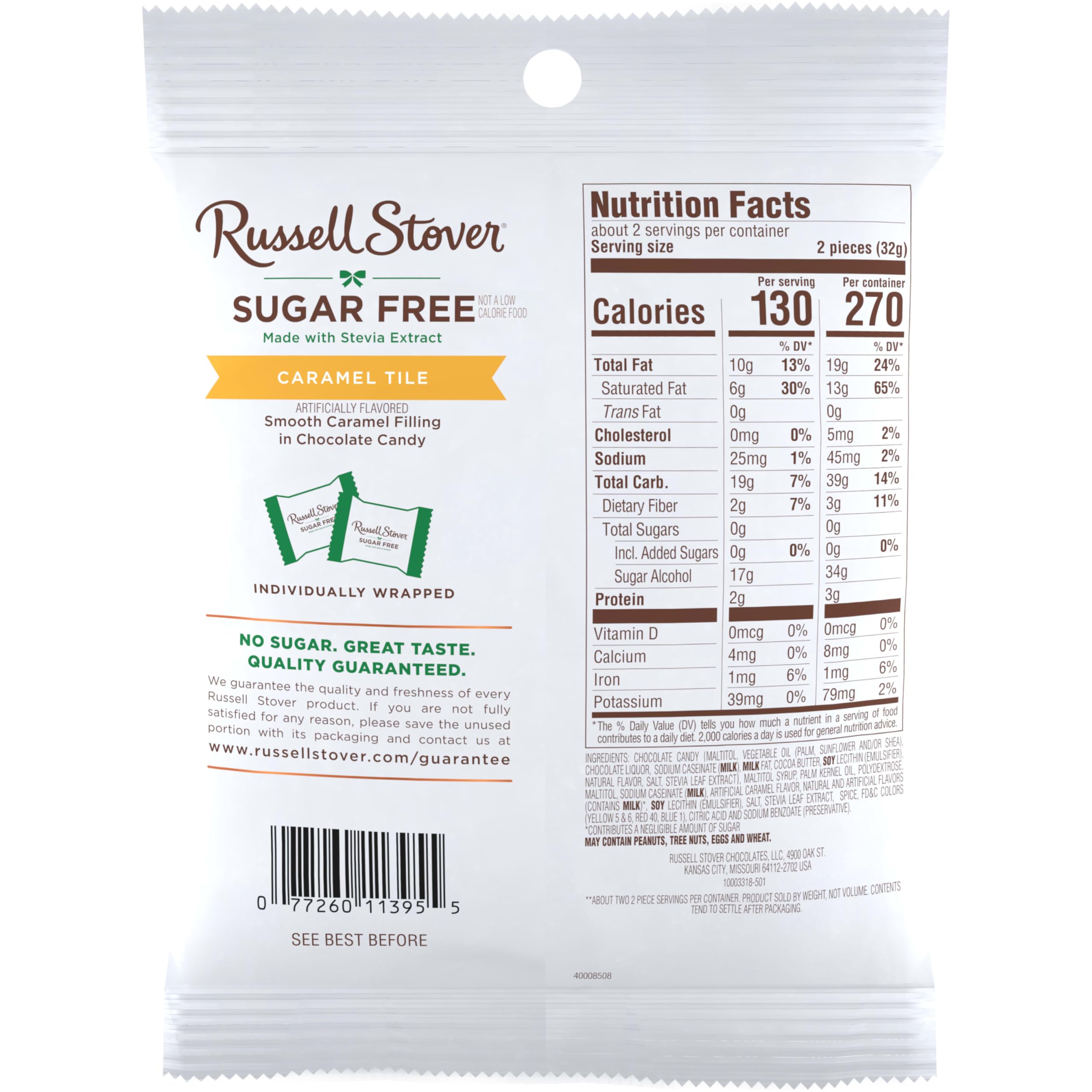 Compact 2.25 oz bag fits in a purse or desk for quick cravings.