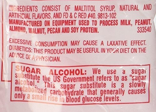 Russell Stover sugar free cinnamon hard candies packaging-label demonstrates kosher and gluten-free quality