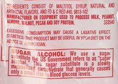 Russell Stover sugar free cinnamon hard candies packaging-label demonstrates kosher and gluten-free quality