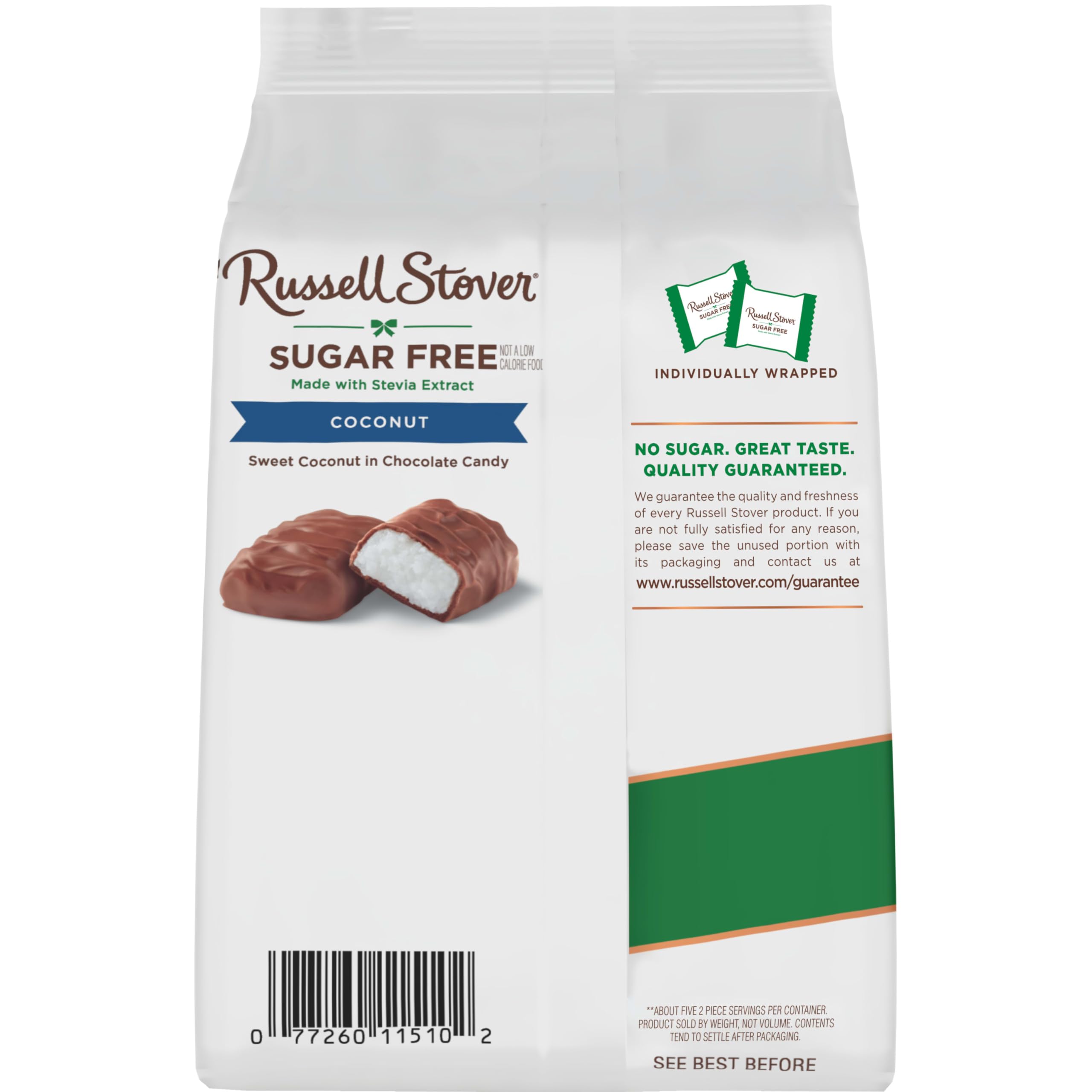 RUSSELL STOVER Sugar Free Coconut in Chocolate heritage, American classic since 1923