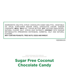RUSSELL STOVER Sugar Free Coconut in Chocolate piece wrapped, individual portion