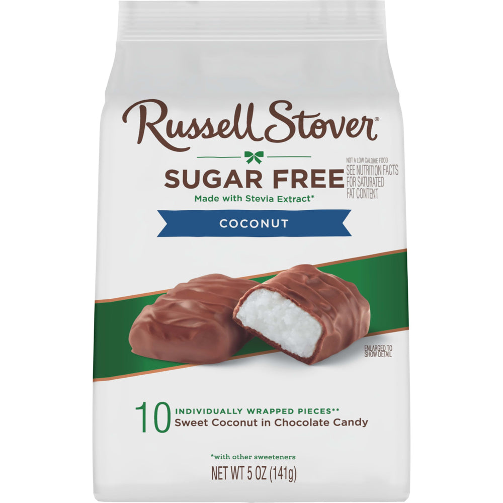 RUSSELL STOVER Sugar Free Coconut in Chocolate stevia ingredient highlight