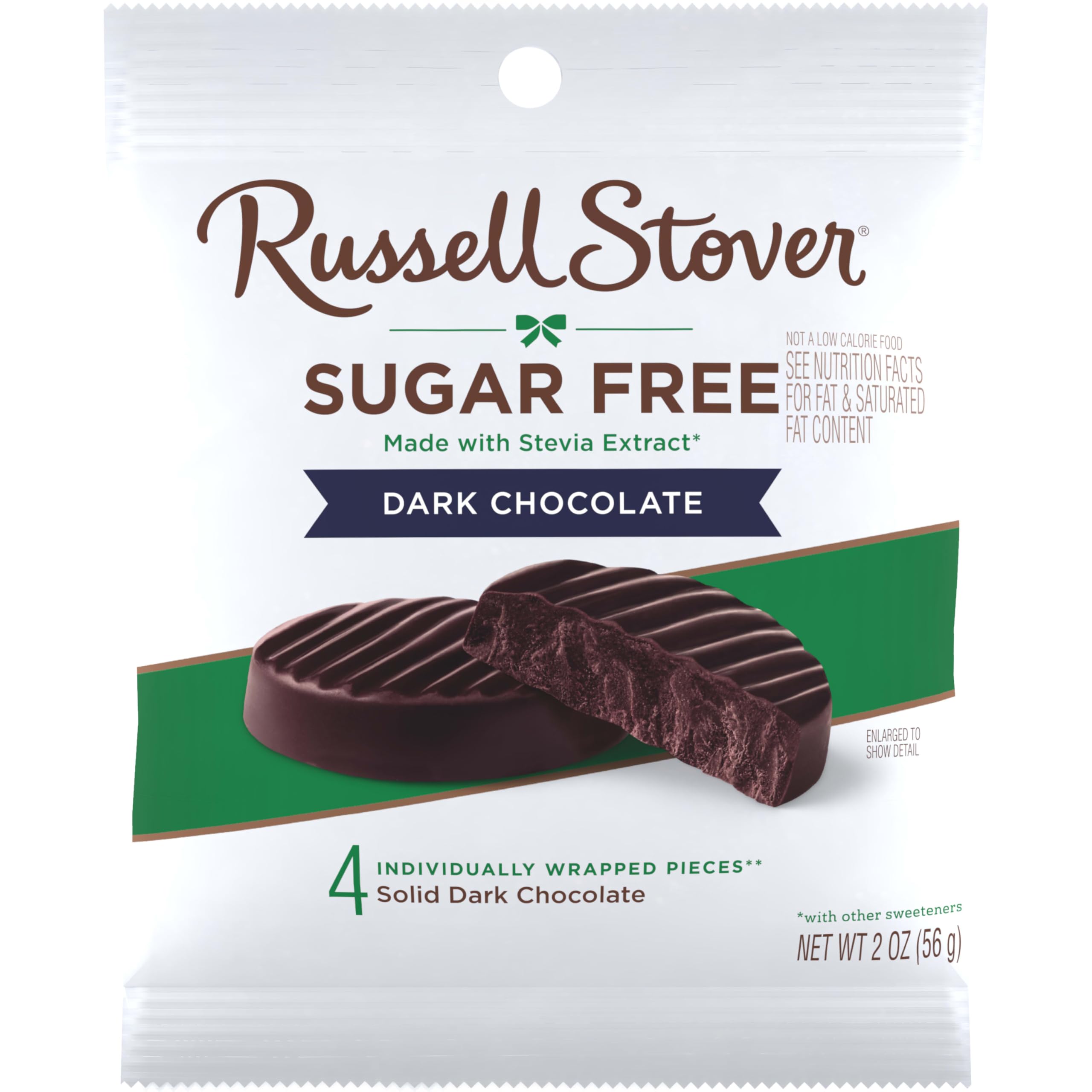 Russell Stover gift-ready packaging hints at a thoughtful sugar-free treat.