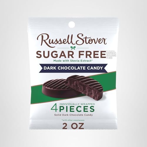 Russell Stover medallions on a dessert plate with coffee pairing.