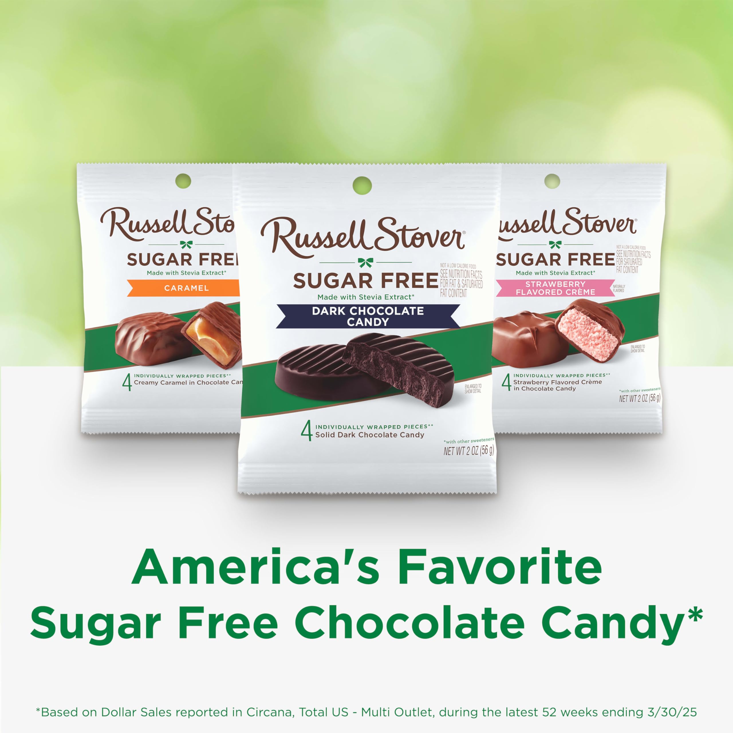 Close-up of rich, smooth dark chocolate medallions with sugar-free appeal.