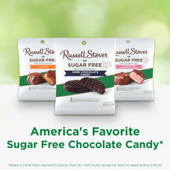 Close-up of rich, smooth dark chocolate medallions with sugar-free appeal.