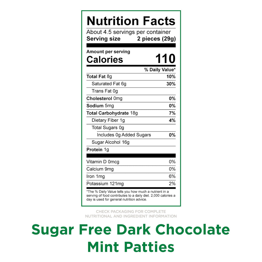 Russell Stover mint patties individually wrapped for on-the-go snacking
