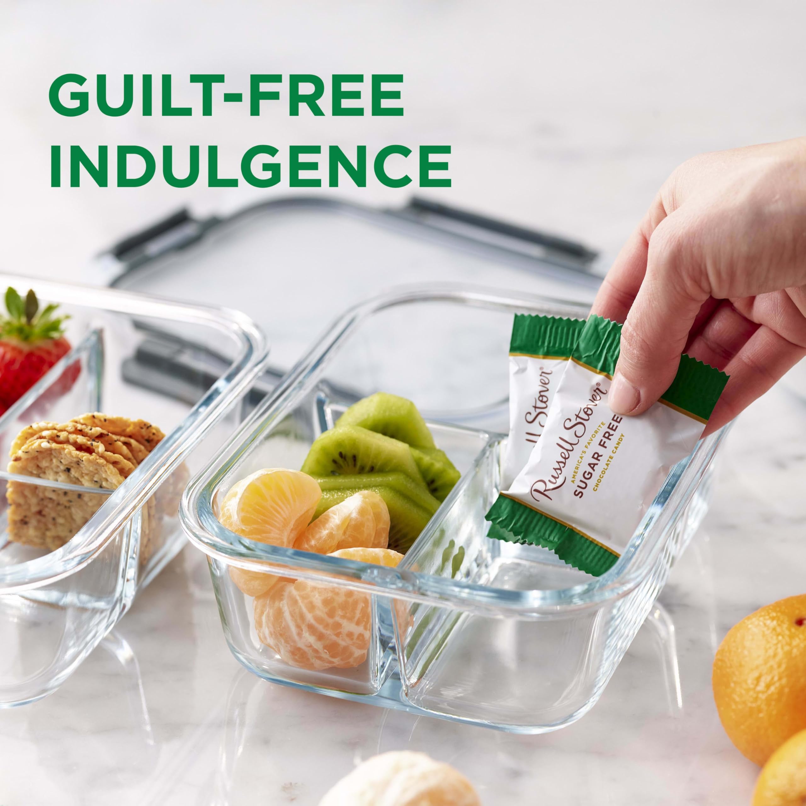 RUSSELL STOVER Sugar Free individually wrapped pieces ideal for sharing.