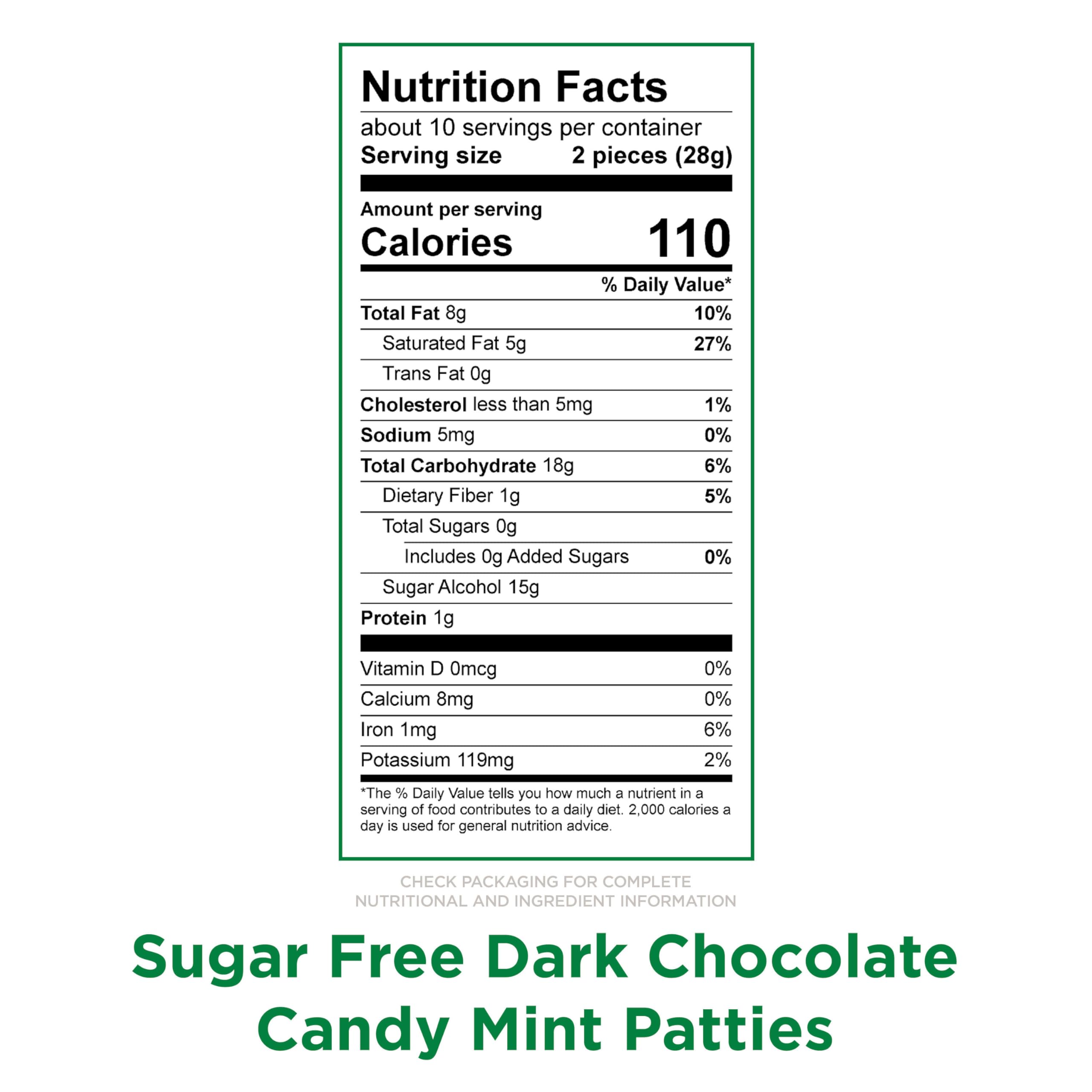 Individually wrapped Russell Stover mint patties for convenient on-the-go enjoyment.