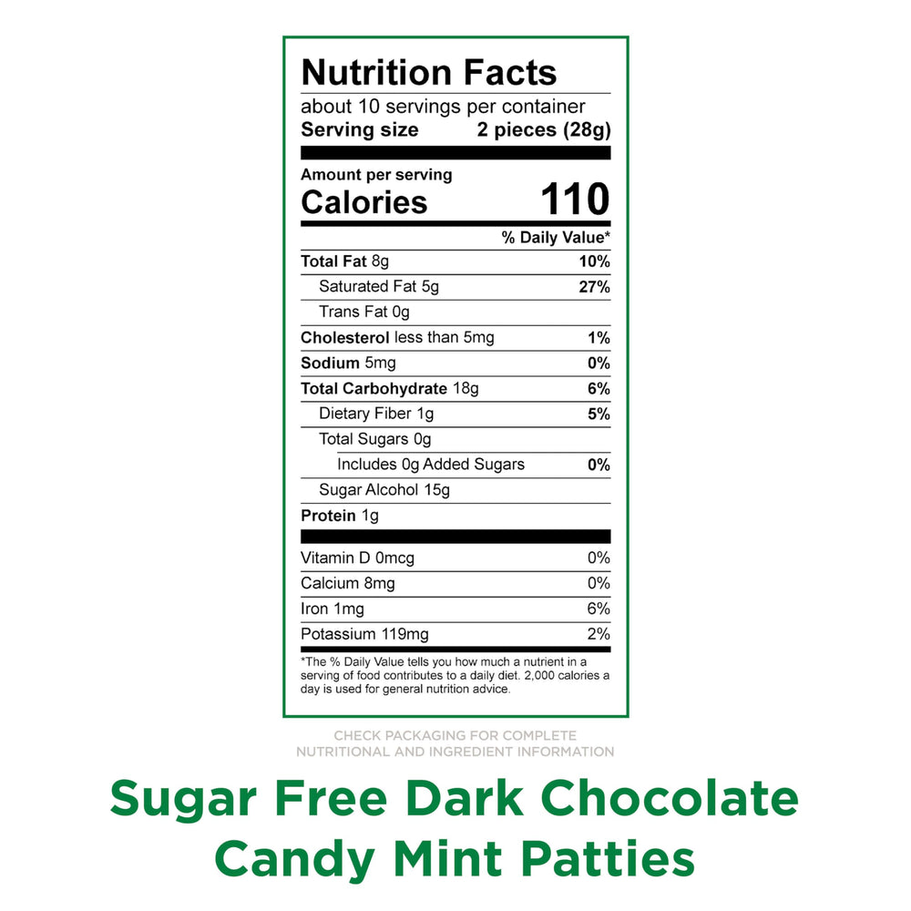 Individually wrapped Russell Stover mint patties for convenient on-the-go enjoyment.