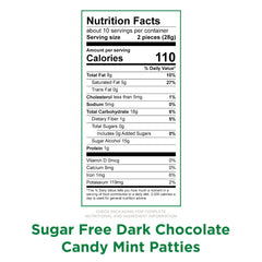 Individually wrapped Russell Stover mint patties for convenient on-the-go enjoyment.