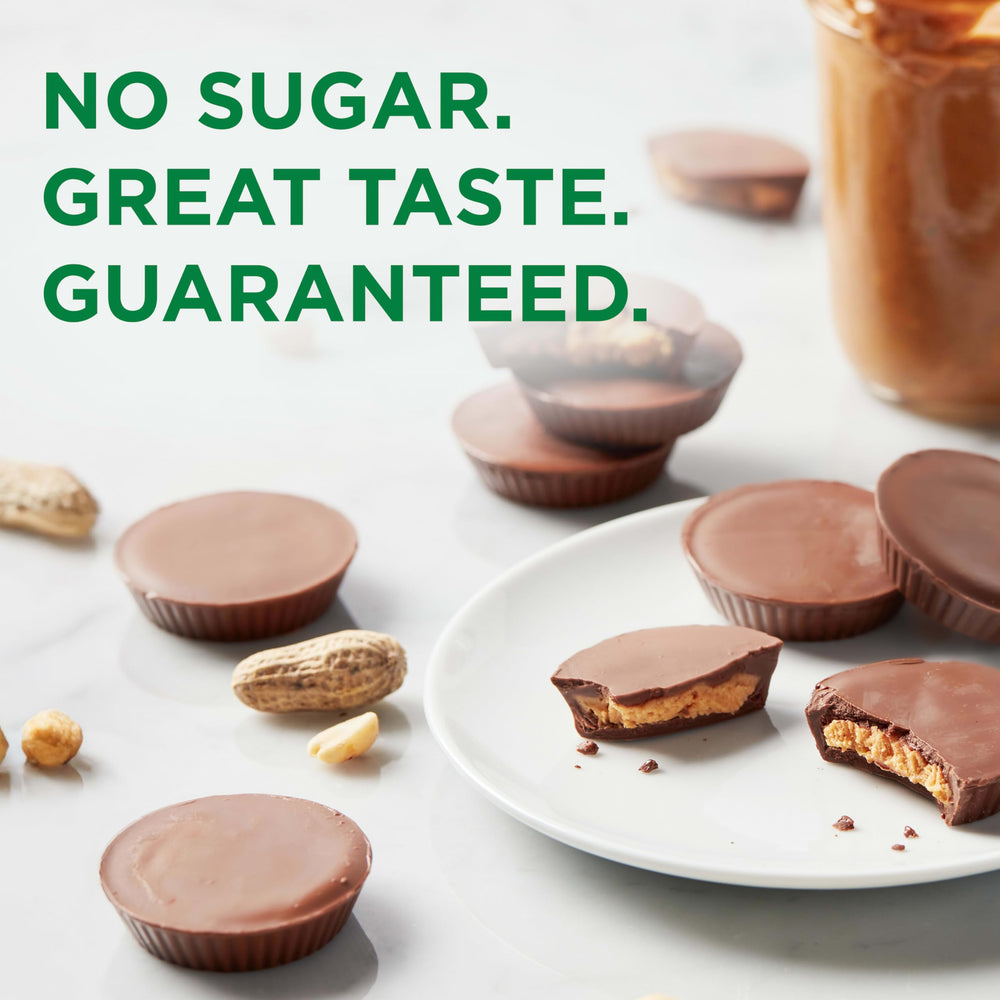 Creamy peanut butter filling with smooth milk chocolate in a Russell Stover cup.