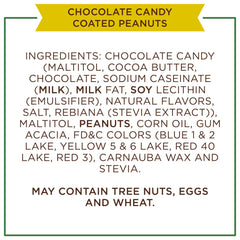 Resealable bag of Russell Stover Sugar Free Peanut Gems maintains freshness