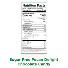 Russell Stover Pecan Delights pecan crunch and caramel center for satisfying texture