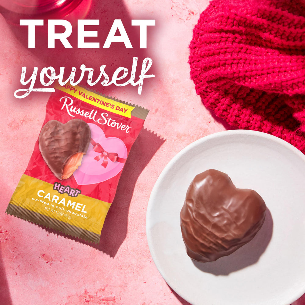 American-made Russell Stover candy label highlights heritage.