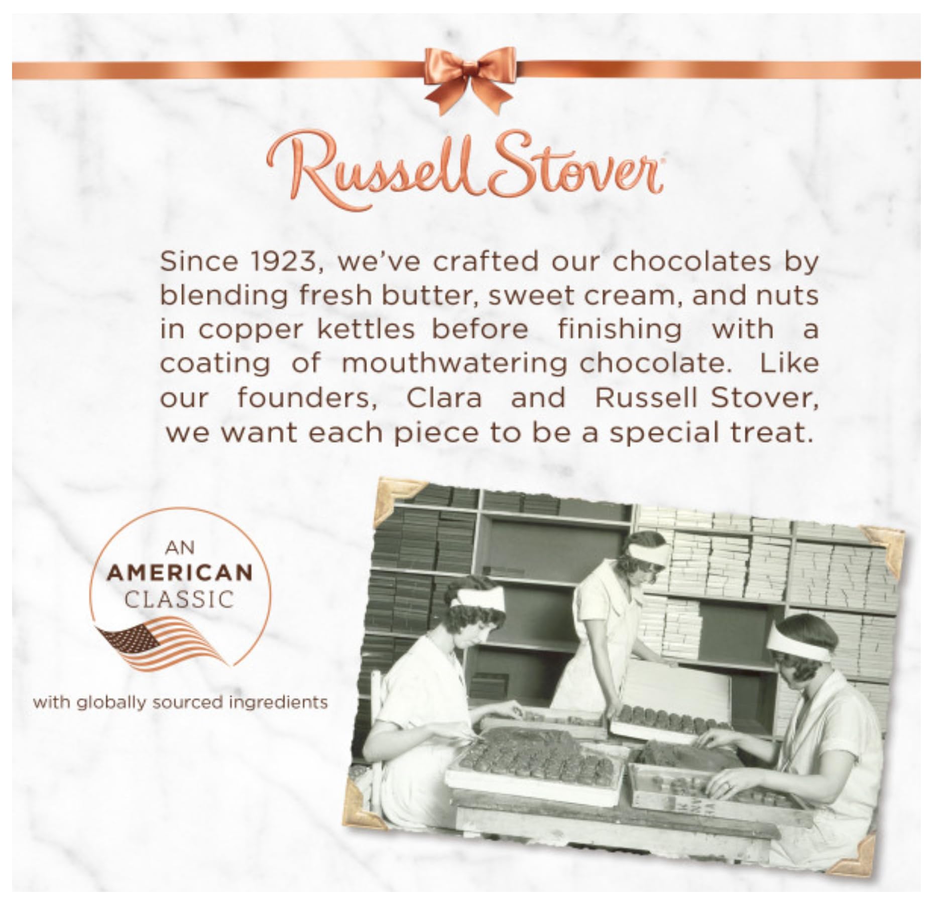 Valentine's Day gift set from Russell Stover signals thoughtfulness.