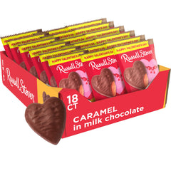 RUSSELL STOVER Valentine milk chocolate caramel heart ready for gifting.