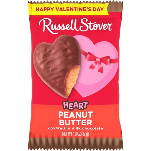 Valentine's Day display-ready Russell Stover chocolate hearts to share.