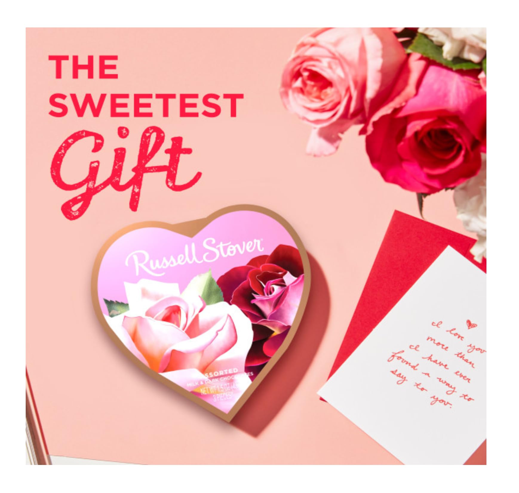 Russell Stover Valentines heart box design detail highlighting romantic charm