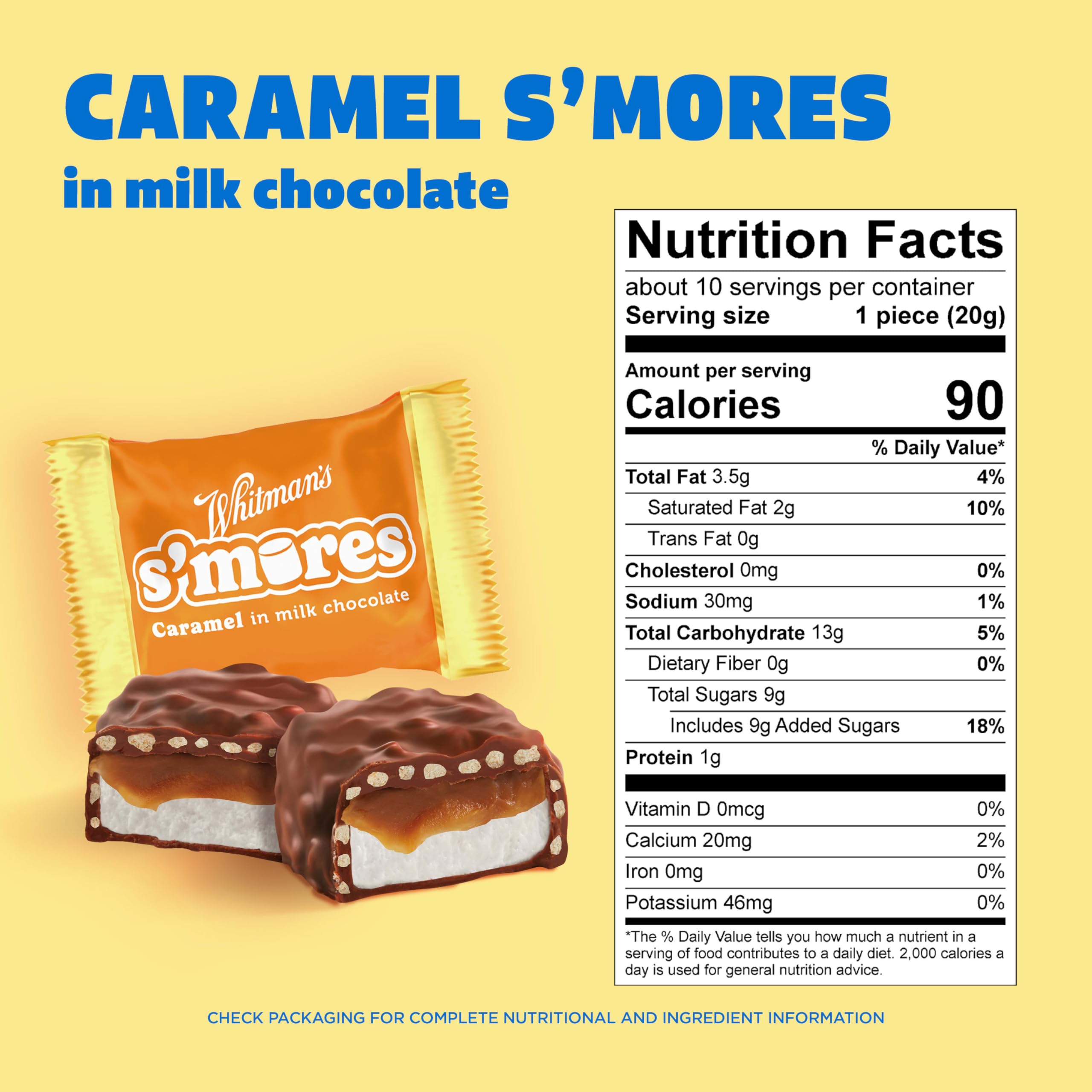 Whitman\'s S\'Mores marshmallow center bites offer a soft bite
