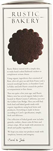 Rustic Bakery chocolate cocoa nib back-of-pack view with ingredients