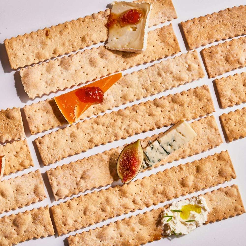 Rustic Bakery crackers for dipping in olive oil