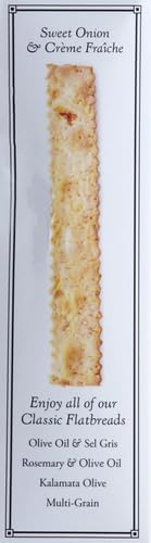 Rustic Bakery Onion Creme French cracker texture close-up.