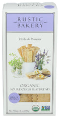 Rustic Bakery Herbs de Provence Organic flatbread packshot highlights premium ingredients for versatile meals.