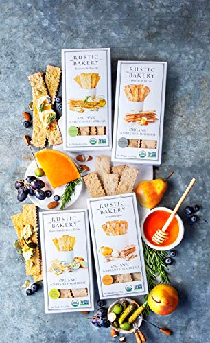 Rustic Bakery flatbread with wine pairing idea on serving board